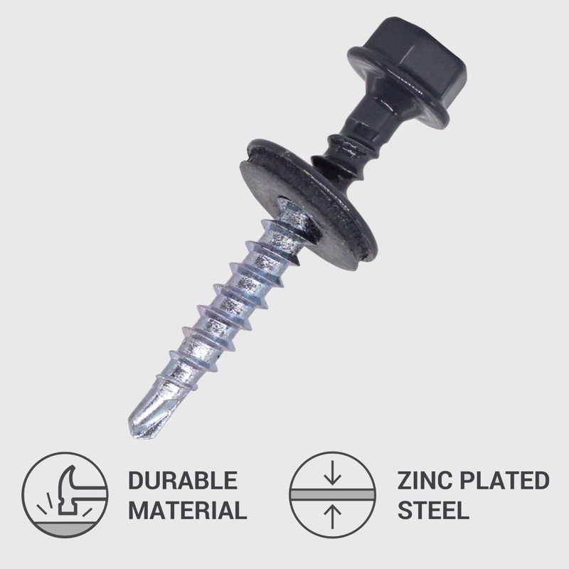 Marcopol Pack of 50 Metal Roofing Screws 4.8 x 35