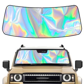 BLUESEATEC Toyota Land Cruiser 250 Series Front Sunshade for Windshield TRJ250W GDJ250W R6.4 - Current Laser Reflection, 300D Strong Thermal Insulation Material, Sun Protection, Sun Protection