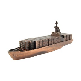 Treasure Gurus Bronze Metal Container Cargo Ship Replica Die Cast Novelty Toy Pencil Sharpener