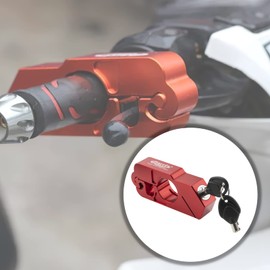 Effitnee Motorcycle Handlebar Lock Universal, Grip Brake Throttle Lock for Sports Bikes Mountain Bike ATVs, Security Lock Anti Theft Grip Lock
