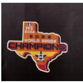 New 3 x 3 1/2" Houston Astros 2022 Champions Iron on Patch Free Ship