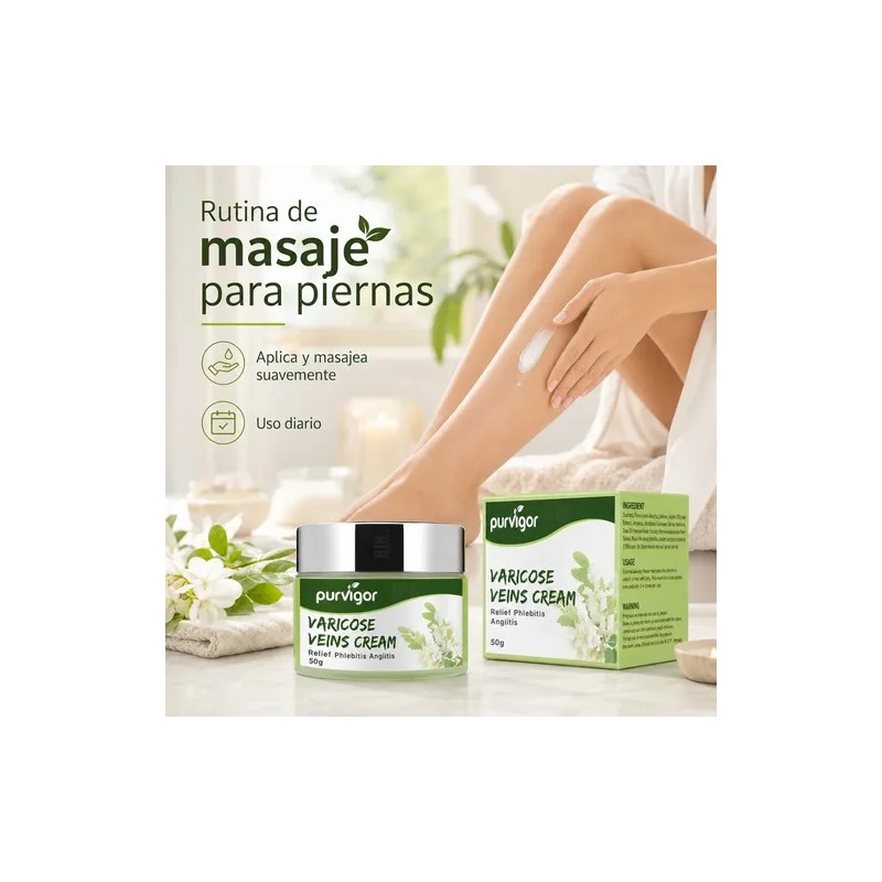 Crema Piernas Cansadas Hidratante Masaje Cuidado Varices 50g
