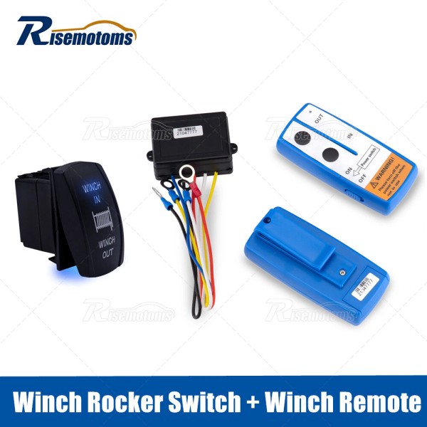 risemotom8 12V Wireless Winch Remote Control Kit Rocker Switch For