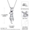 EAVUYIS Cat Necklace Chain Women's Silver 3D Cute Pendant Friendship