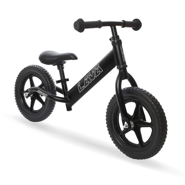 Lava Sport Balance Bike - Lightweight Aluminium Toddler Bike for 2-5 Year Olds - No Pedal Bike with Adjustable Handlebar and Seat - EVA Tires - Training Bike (Basalt Black)
