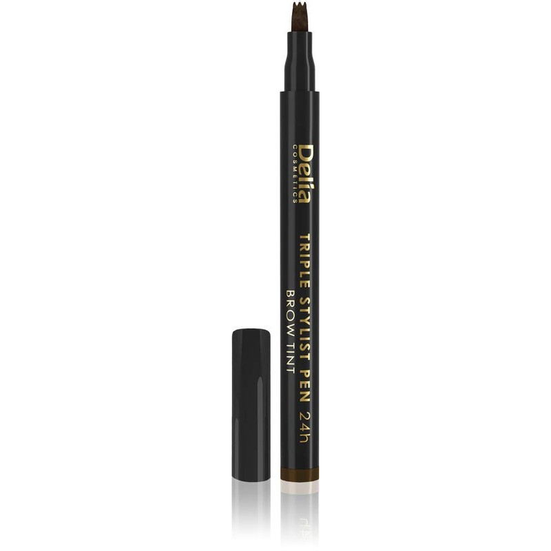 Delia Cosmetics - Brown Triple Pen for Eyebrows - Feather