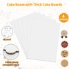 Aufind 6pcs Cake Boxes with Cake Board, 19x14x4.5 Inches White