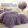 Bedsure Tufted Boho Comforter Set King Size - Grayish Purple