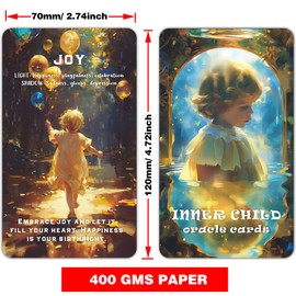 GZXINKE Inner Child Oracle Deck, Healing Oracle Cards for Beginners, Self Love Oracle Deck, and Emotional Growth Oracle Cards, A Spiritual Deck and Guided Meditation for Personal Transformation