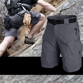AUTIWITUA Men's Waterproof Tactical Shorts Outdoor Lightweight Quick Dry Breathable Hiking Fishing Cargo Shorts Grey