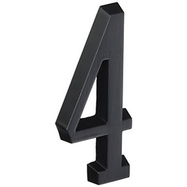 Distinctions by Hillman 843258 4-Inch Die Cast Self-Adhesive House Address Plaque, Aged Bronze, Number 4