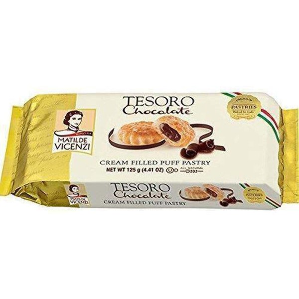 Vicenzi Puff Pastry Tesoro Chocolate, 4.41 oz