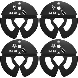 Yes4All Fractional Dumbbell Weight Plates, 2.5 LB Fractional Plates Pair & 4 Pieces Set, Micro Loading Clip On Weights for Strength Progression, Compatible with Rubber Hex & Adjustable Dumbbells