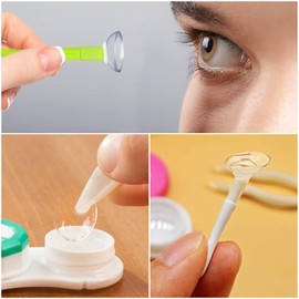 10 Pcs Contact Lense Applicator Contact Lens Tweezers Suction Stick Inserter Remover Contact Lens Handlers Contact Lens Remover Tool Contact Lense Applicator for Travel and Outdoor Activities to use