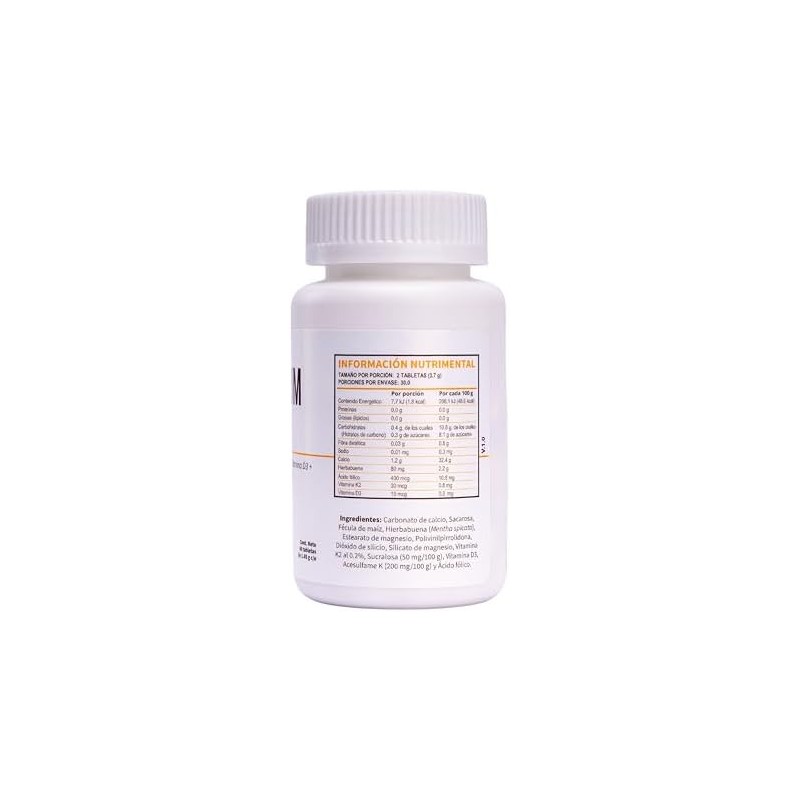 Calcium Complex Base de Calcio, Hierbabuena, Vitamina D3, K2 y