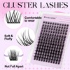 Lash Clusters Kit Natural Eyelashes Individual D-Curl Soft Cluster Lashes