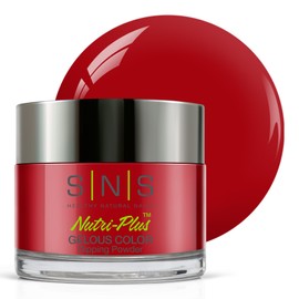 SNS Healthy Natural Nails SNS Nail Dip Powder, Gelous Color Dipping Powder - Napa Valley (Red) - Long-Lasting Dip Nail Color Lasts 14 Days - Low-Odor & No UV Lamp Required - 1.5oz