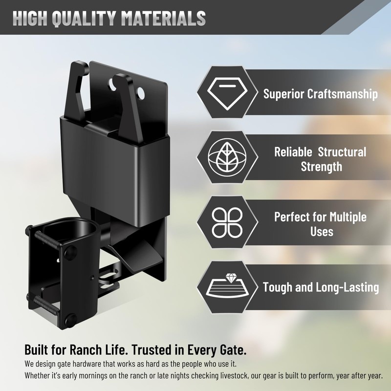 2 Pcs Farm Gate Latch, Heavy Duty 2 Way Gate