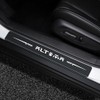 MAXDOOL 4Pcs Door Sill Protector Reflective 4D Carbon Fiber Leather