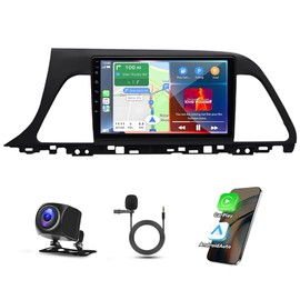 9 Inch Android 13 Car Stereo for Hyundai Sonata 2015 2016 2017 IPS Touchscreen Double Din Car Audio Receiver w/Wireless Carplay Android Auto GPS Navigation Bluetooth WiFi AHD SWC Backup Camera, 2+32G