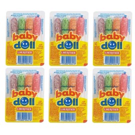 LHERITIER Baby Doll Chupetin Sabor Frutal 4 Unid. 24 gr. (6 PACK) GLUTEN FREE.