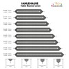 SANLEHAUSE Table Runner Gray 40 x 250 cm Linen ,Embroidered