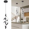 Vloitgol Black Pendant Light,4000K Modern LED Pendant Lights Kitchen Island,Adjustable