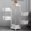 FTUREPAC 5 Tier Kitchen Cart with Storage Rotating Basket, Multi-Layer