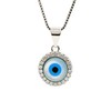 M-CREATIONS Evil Eye Necklace 925 Sterling Silver Mother of Pearl