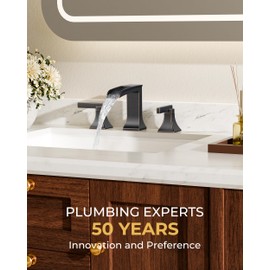 FORIOUS Antique Brass Waterfall Bathroom Faucets 3 Hole, 2 Handle Oil Rubbed Bronze Bathroom Sink Faucet Widespread with Metal Pop-up Drain and CUPC Supply Lines, for 4-16” Centerset Sink