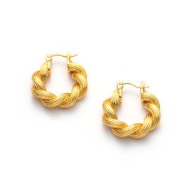 C.Paravano Gold Hoop Earrings for Women | Hoop Earrings for Women | 18K Gold Plated Hoop Earrings | Huggie Earrings for Women | Small Gold Hoop Earrings | Real Gold Earrings