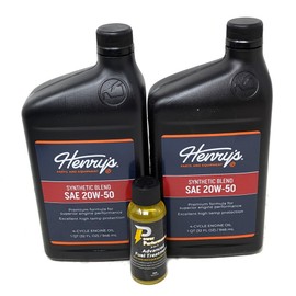 Henry's Pack of 2 H3054905 SAE 20W-50 Synthetic Blend Engine Oil Quart and Fuel Treatment