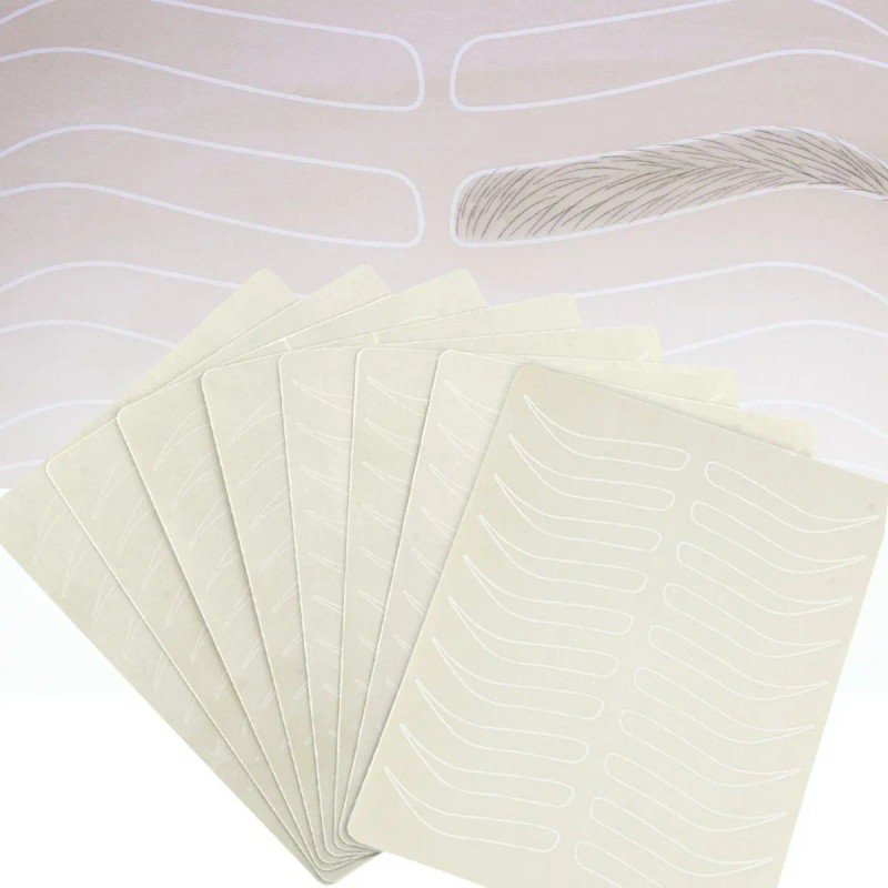 3 Piel Sintética Práctica Microblading Diseño Ceja Sin Tinta