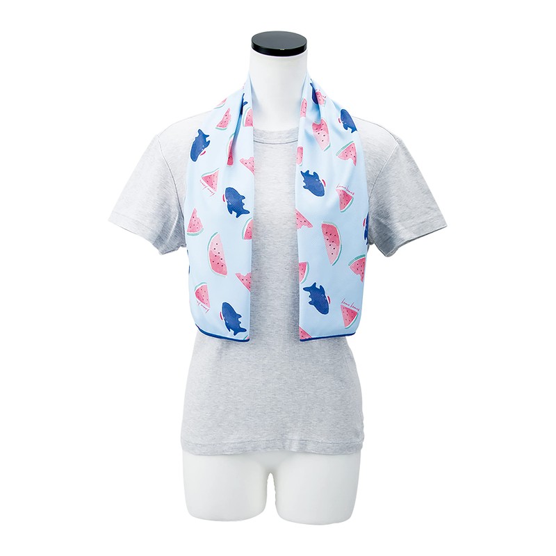 Libuhaafter Cool Towel Outing Cool Shark Zap (Total Length Approx.