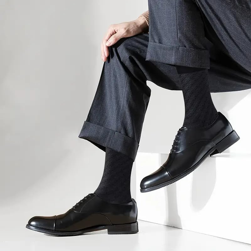 YUEDGE Men's Business Socks, Deodorizing, Bamboo Fiber, Antibacterial, Men's Socks,
