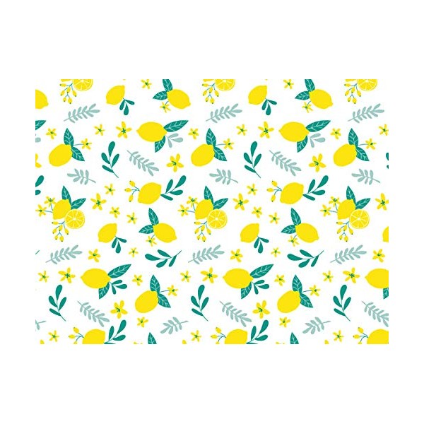 Printed Tissue Paper for Gift Wrapping with Design (Fresh Lemons), 24 Large Sheets (20x30)