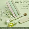 Nail Cuticle Care Tools Kit with Nail Files Buffer Stainless