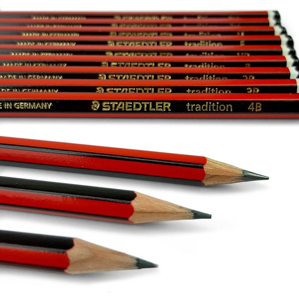 STAEDTLER Tradition Pencils Drawing Sketching Art - 6B 5B 4B