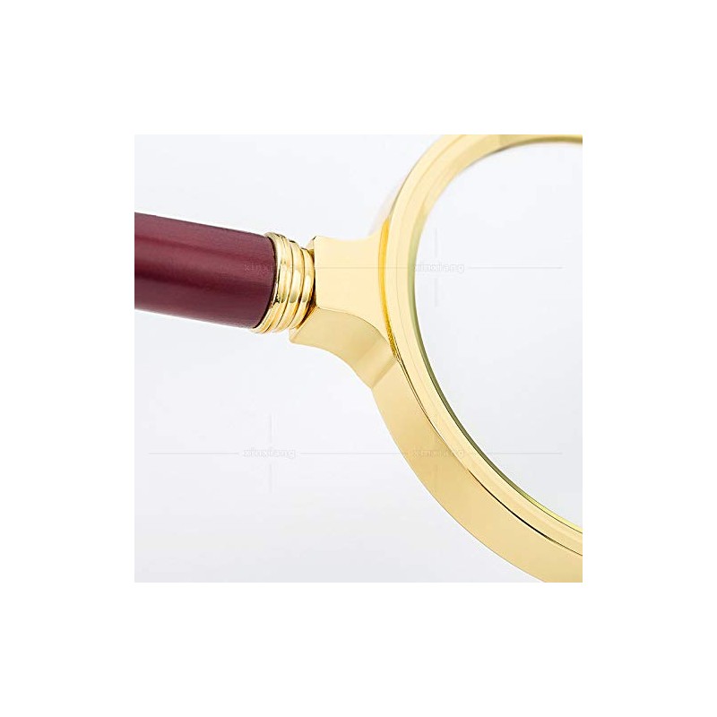 Takelablaze Wooden Handle Magnifier Loupe Magnifier 5 Magnification Mahogany Handle