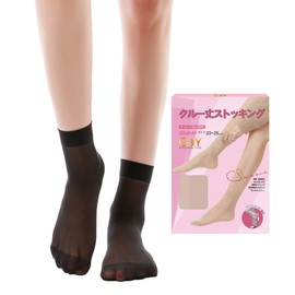 G&Y Women's 12-Pair Set, Ankle-length Socks, Short, Stockings, Sheer, Short, Black