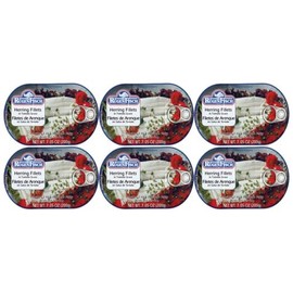Rugen Fisch Herring & Mackerel Fillets Assorted Sauces (6 - PACK, Herring Fillets in Tomato Sauce)
