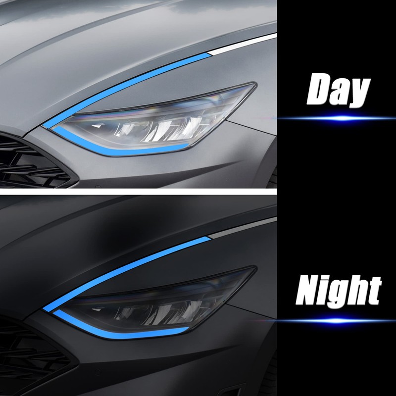 TOMALL 2 Pair Headlight Sidemarker Rear View Mirror Vinyl Films