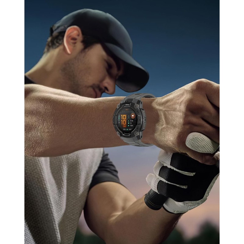 Miimall Rugged Band for Garmin Instinct 3 50mm Sport Strap,