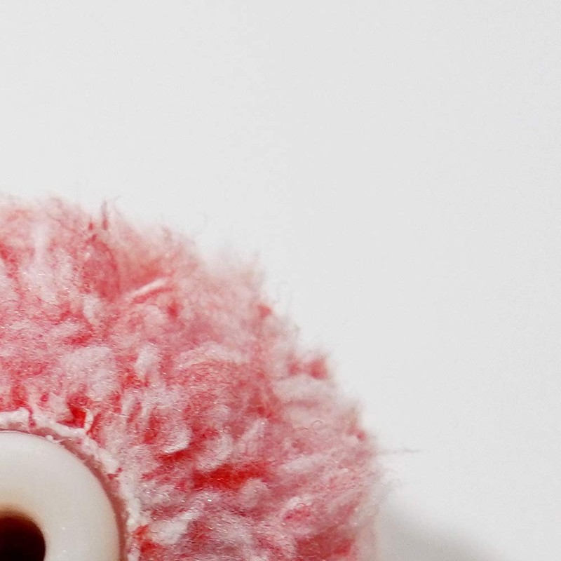 Hake City Mini Small Roller Microfiber Blended Hair Red 3"
