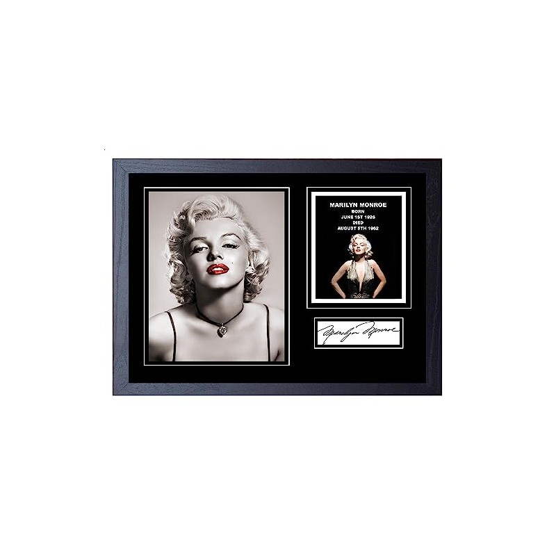 Stunning Quality Marilyn Monroe Signed/Autographed print. (A4 Framed 34cm x
