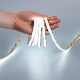 GOMING 24V 32.8ft/10M WS2811 IC COB LED Strip Lights Cool White 6000K Addressable Running Water Effects 360LED/M CRI 93+ Not Waterproof IP20 LED Tape Lights for Home Decor(No Adapter and Controller)