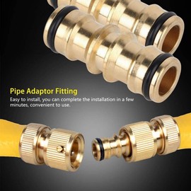 Brass Double Male Hose Connectors Garden Hose Tap Double Male Hose End Connector Hose Pipe Connectors for Join Garden Hose Pipe Tube