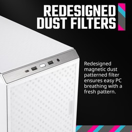 Cooler Master Q300L V2 White Micro-ATX Tower, Magnetic Patterned Dust Filter, USB 3.2 Gen 2x2 (20GB), Tempered Glass, CPU Coolers Max 159mm, GPU Max 360mm, Fully Ventilated Airflow (Q300LV2-WGNN-S00)