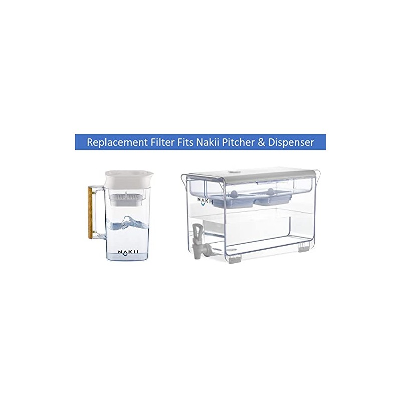 Nakii Water Pitcher Replacement Filter for NFP-100, 3 Count