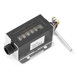 YWBL-WH D94-S Mechanical Counter 6-Digit Resettable Mechanical Draw Counter Counting Range 0-999999 (Piece)